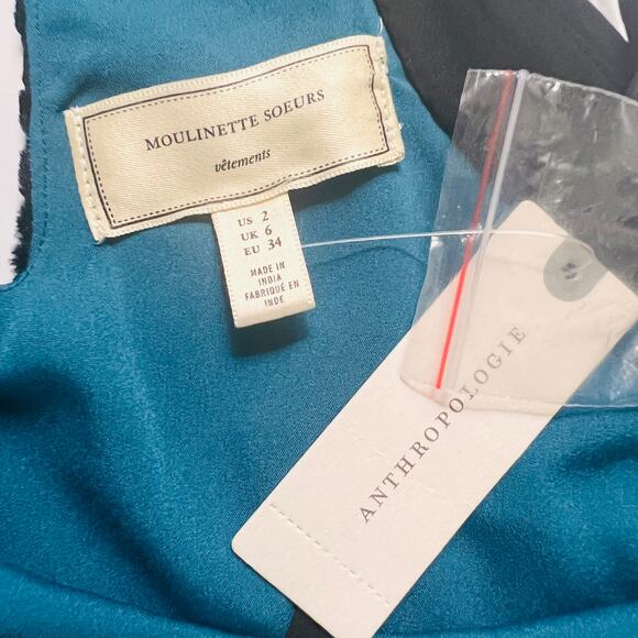 Anthropologie Moulinette Soeurs Imogen Sequin Shift Slip Dress Size 2 Brand New - Picture 8 of 14